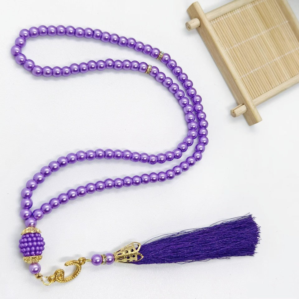 Artificial Glass Pearl Pieces Of Paint Arabic Champagne Bracelet