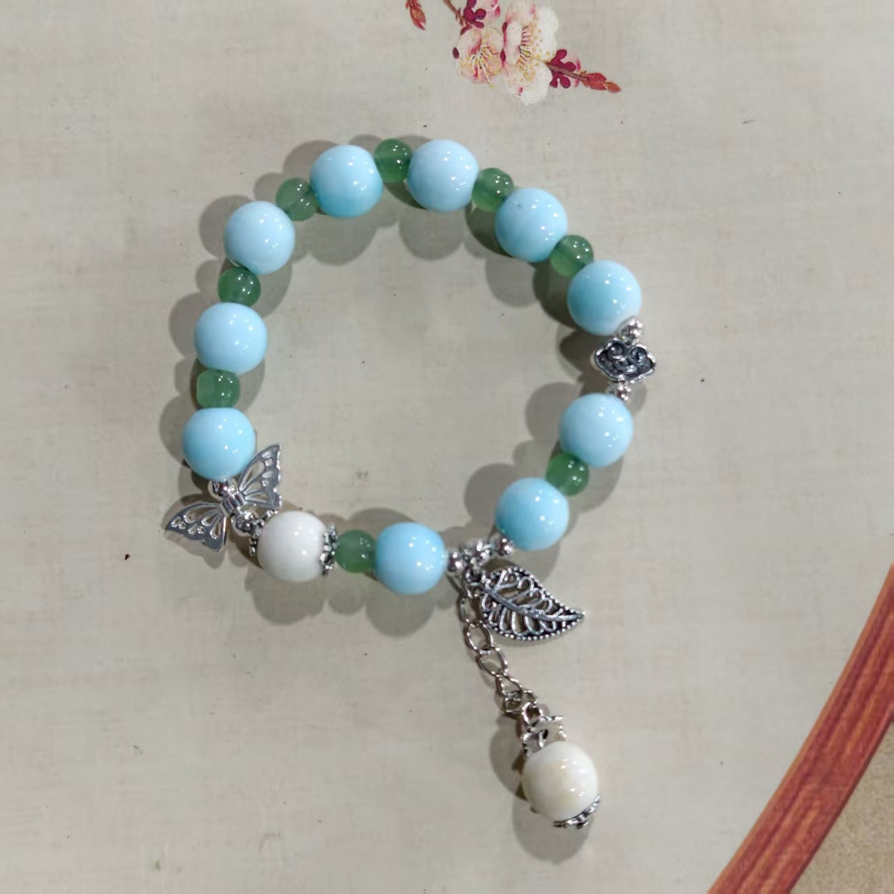 Artistic Handmade Ceramic Single Circle Ethnic Bracelet