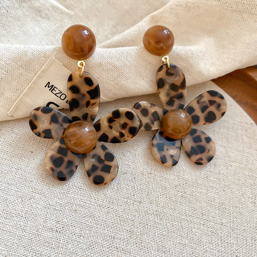 Chinese Style Coffee Color Wooden Bead Light Luxury High-grade Mori Rings