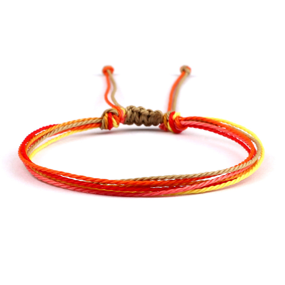 Coast Style Twin Creative Wax Line Hand Weaving Bracelet