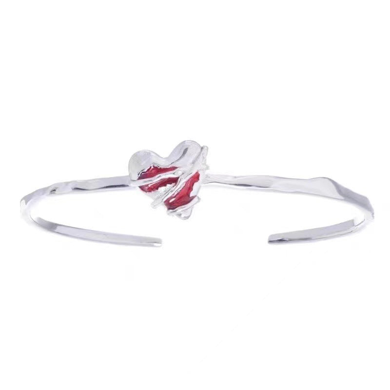 Women's Red Enamel For Design Fashion Light Luxury Cold Bracelets