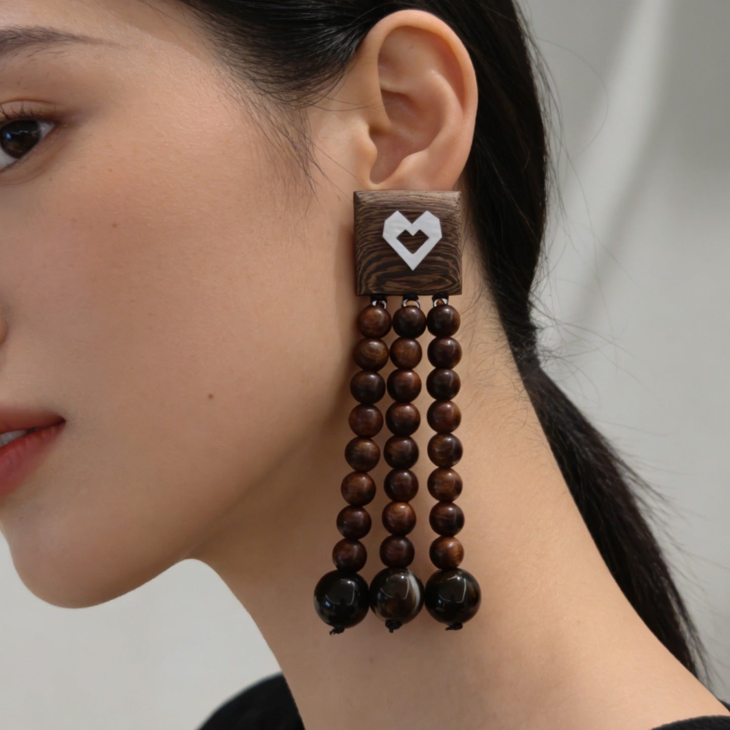 Tigereye Series Female Exquisite Vintage Special Interest Earrings