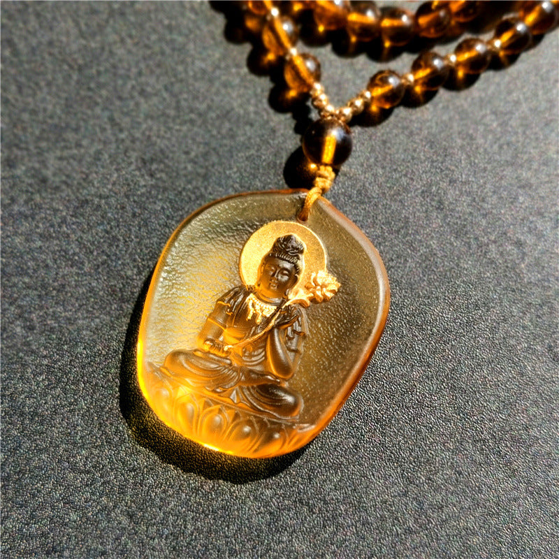 Gilding Glaze Eight Patron Saints Zodiac Necklace
