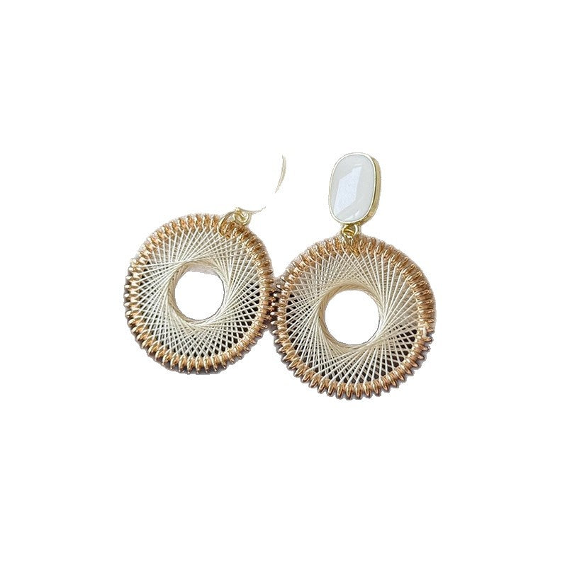 Exaggerated Big Ear Elegant High-grade Vacation Style Retro Earrings