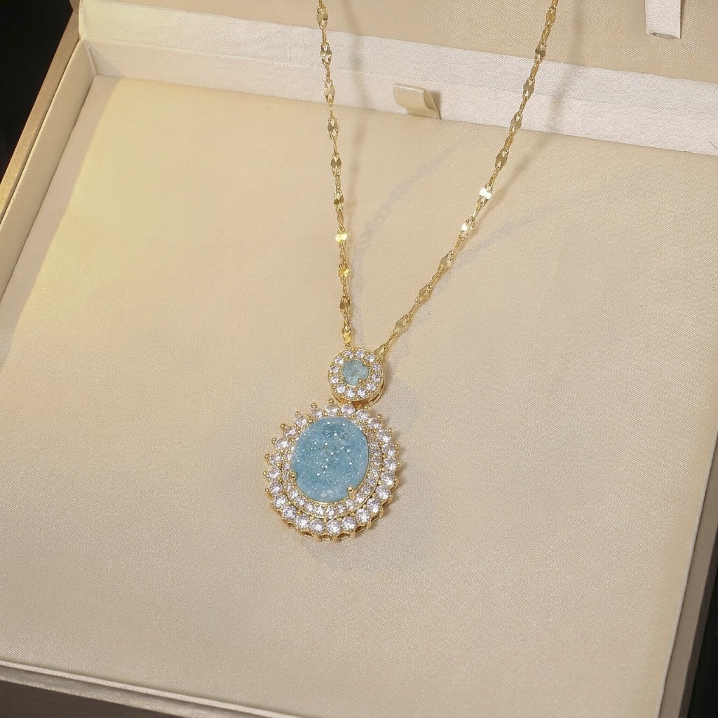 Women's Elegant Rainbow Fashion Star Moon Clavicle Necklaces