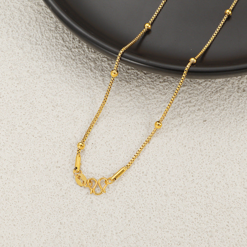 Full Body Titanium Steel Elegant Buckle Necklaces