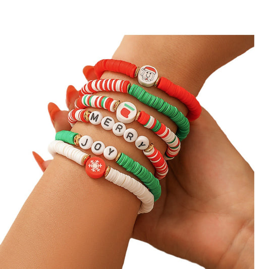 Women's Holiday Gift Santa Claus Suits Snowman Bracelet
