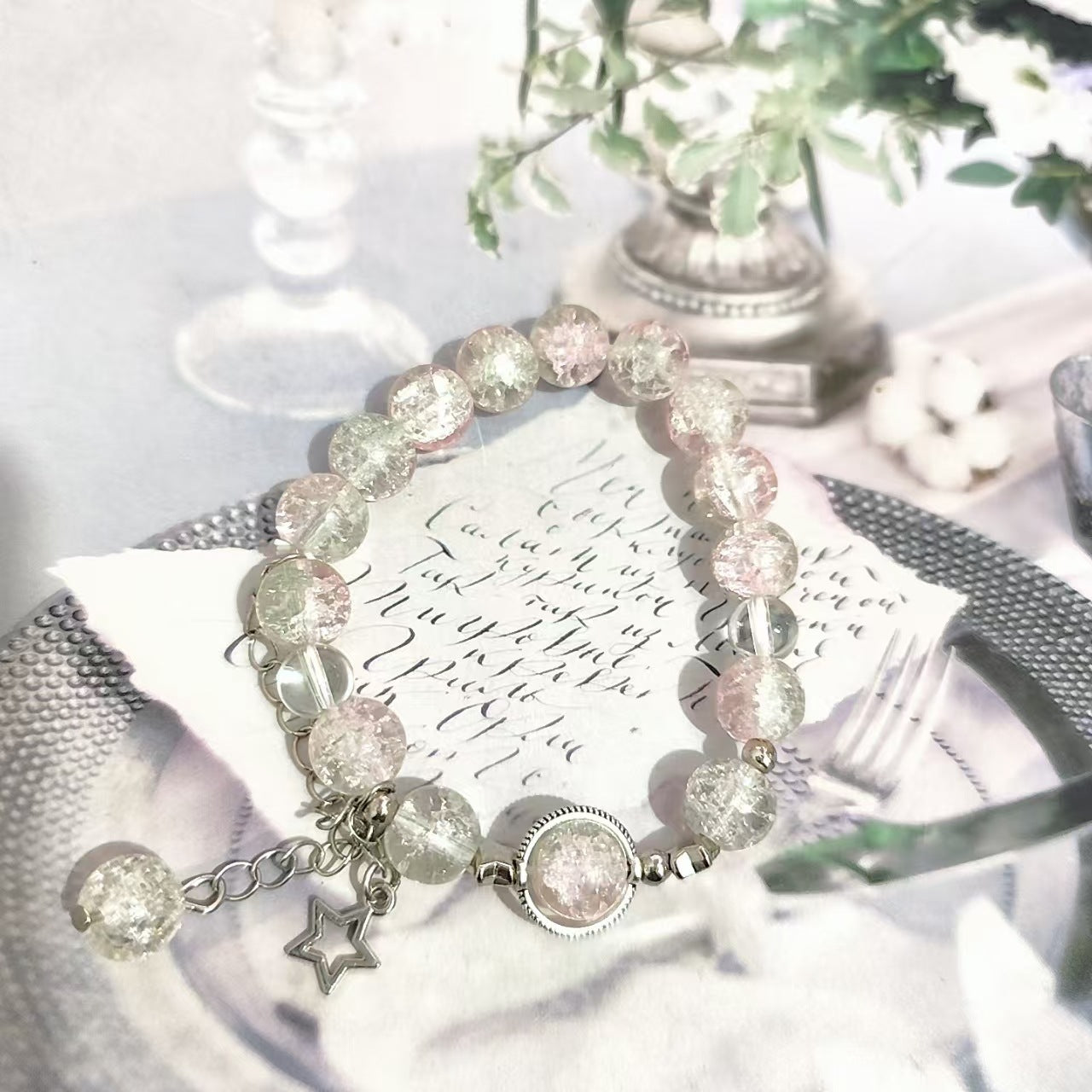 Cherry Blossom Glaze Female Design High Sense Bracelet
