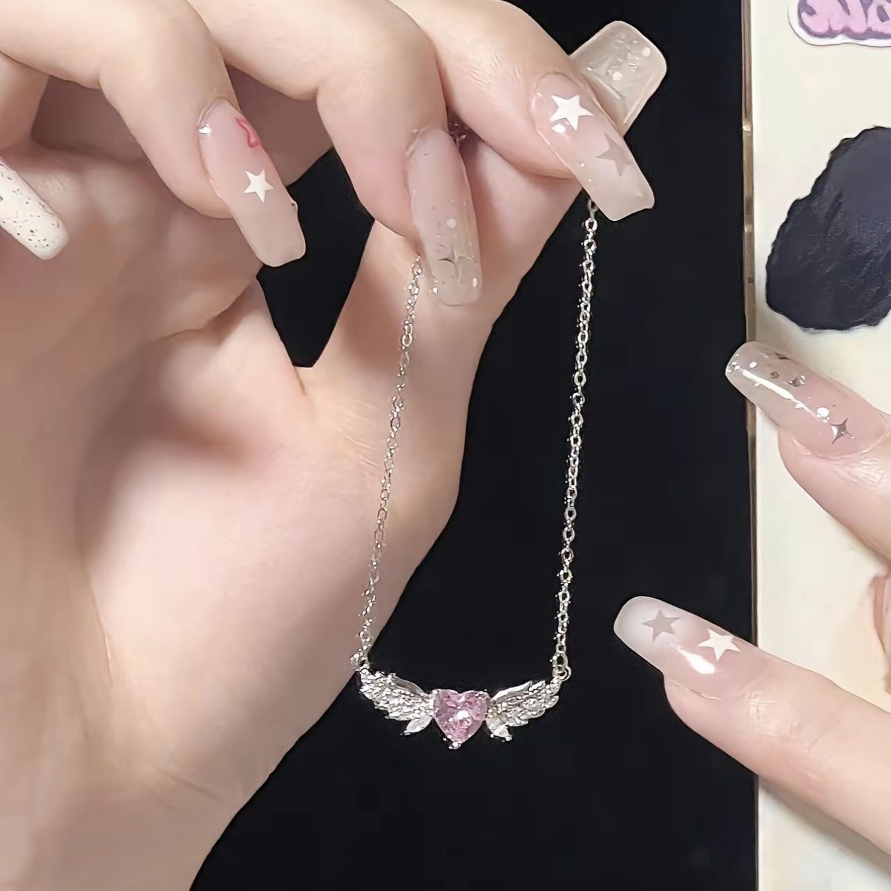 Luxury Sweet Loving Heart Clavicle Chain Niche High Necklaces