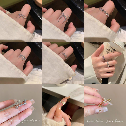 Nail Female Niche High Sense Twin Index Finger Bracelets