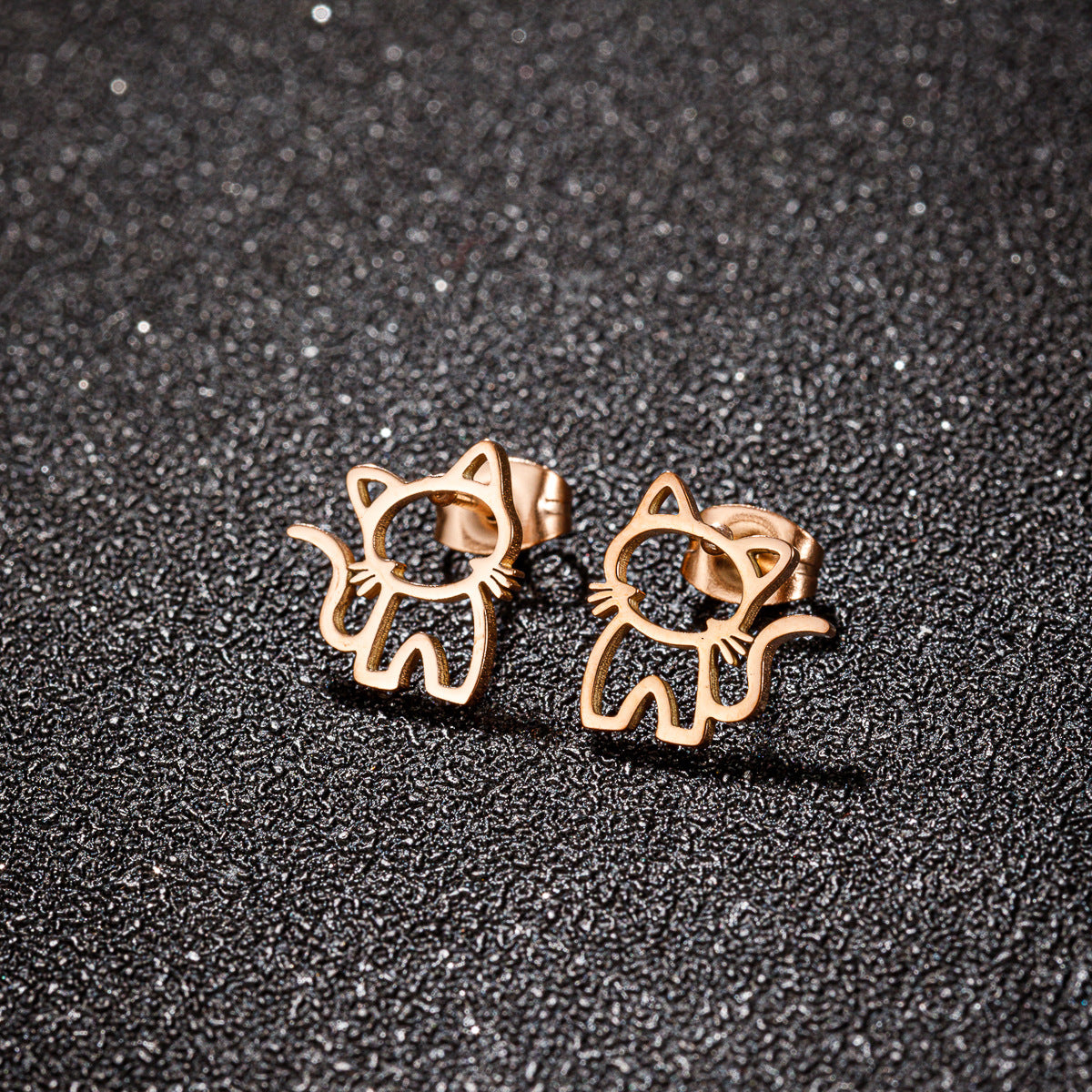 Cute Cartoon Kitty Sweet Simple Dopamine Earrings