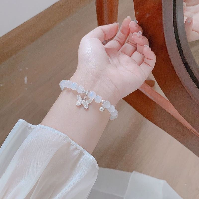 Cold White Moonlight Meng Die Female Minority Simple Bell Girlfriends Bracelets
