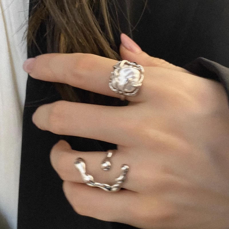 Female Index Finger Niche Design Personalized Exaggerated Retro Rings