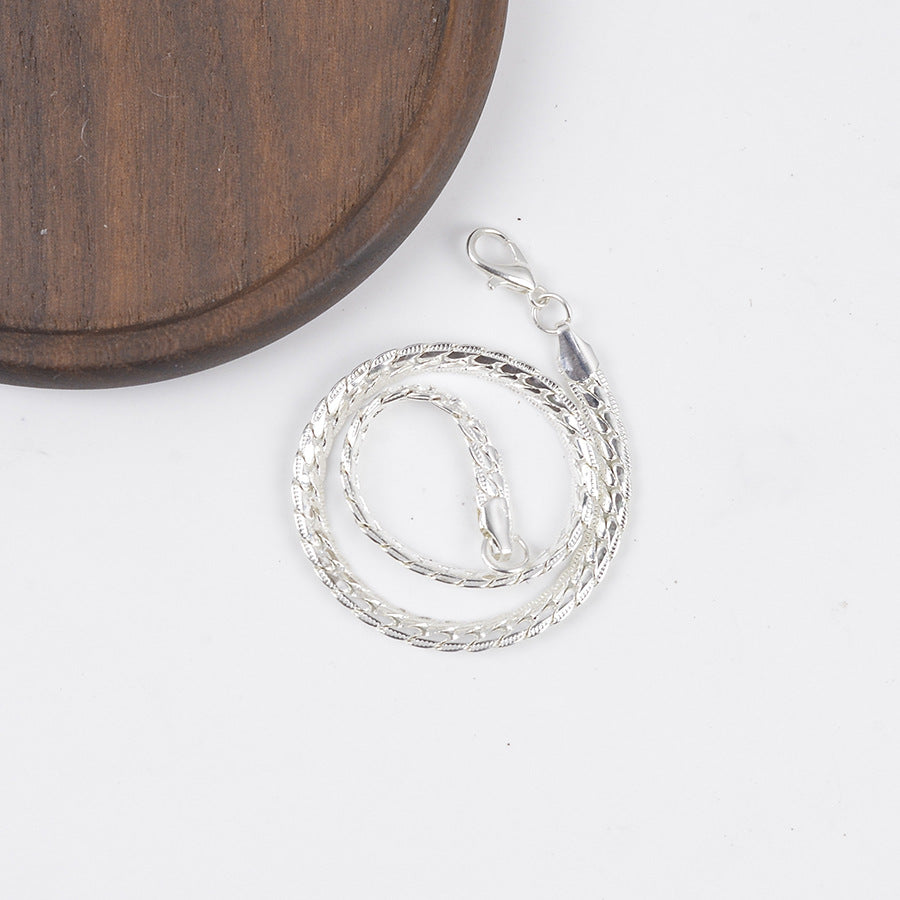 Women's & Men's Ethnic Style Sier Plated Fashion Side Bracelet
