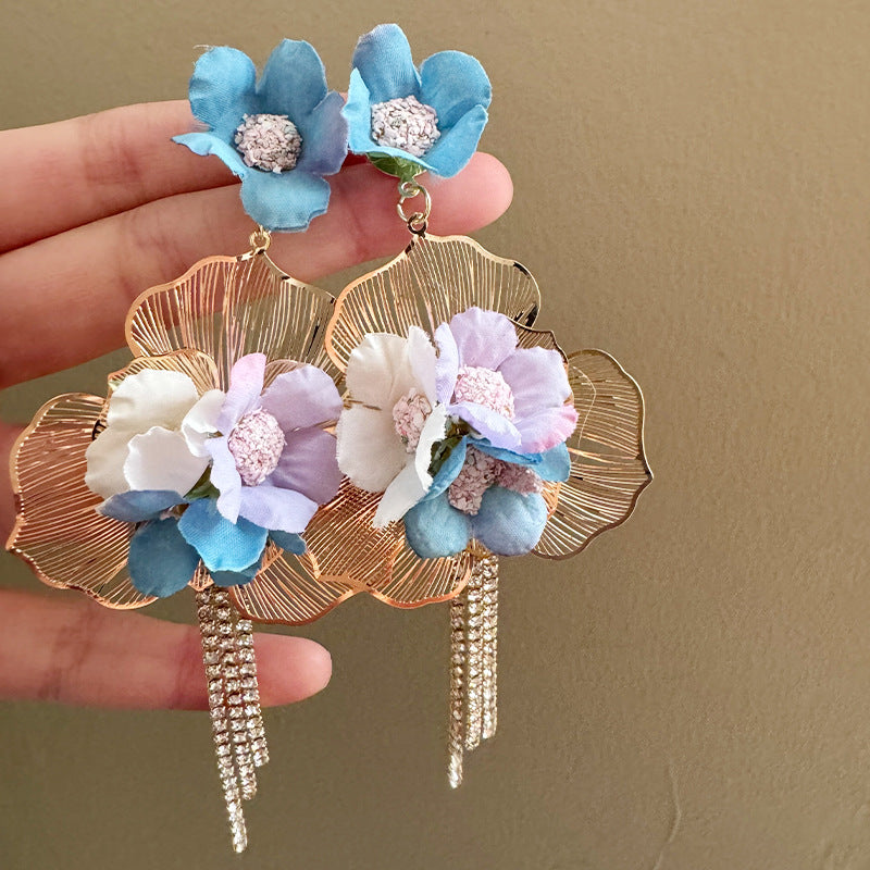Fairy High Sense Vacation Style Elegant Fashionable Wearing Modified Face Earrings