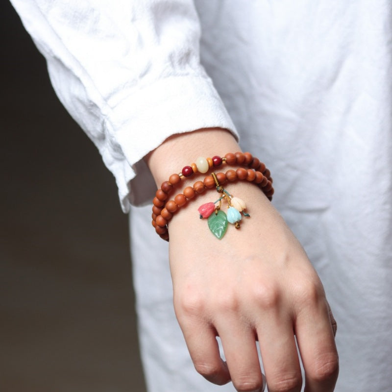 Women's & Men's Material Thuja Rosary Boxwood Lotus Seedpod Buddha Bracelet