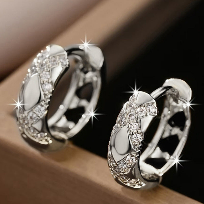 Women's & Men's Shi Cross Micro Inlaid Zircon Style Hollow Out Senior Simple Rings