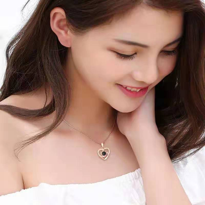 Confession Memory Female Sier Plated Clavicle Pendants