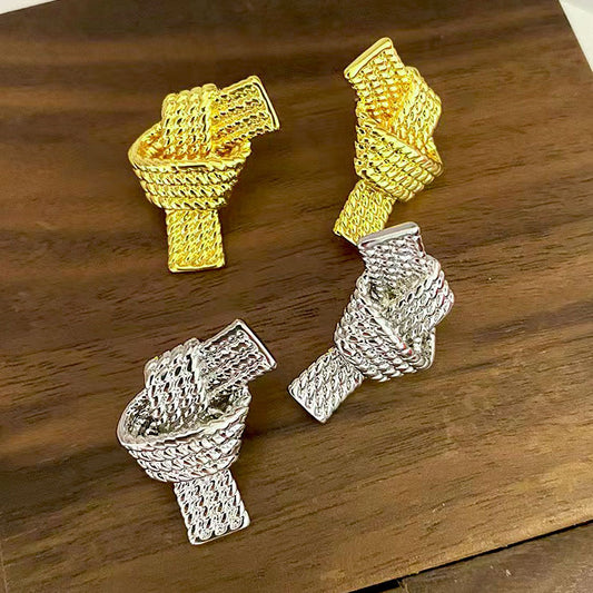 Copper Plating Real Fashion Woven Knotted Rings