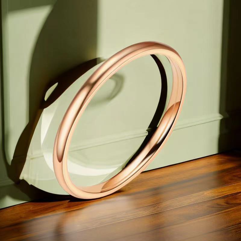 Women's French Style Niche Advanced Simple Glossy Ring