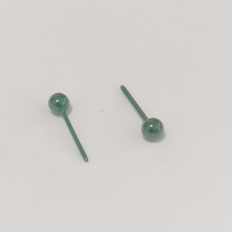 Women's & Men's Ear Bone Color Ceramic Bar Sleeping No Need Stud Earrings