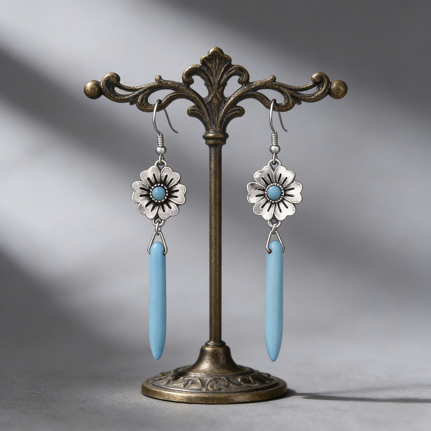 Women's Multiple Options Bohemian Ethnic Turquoise Eardrops Combination Earrings