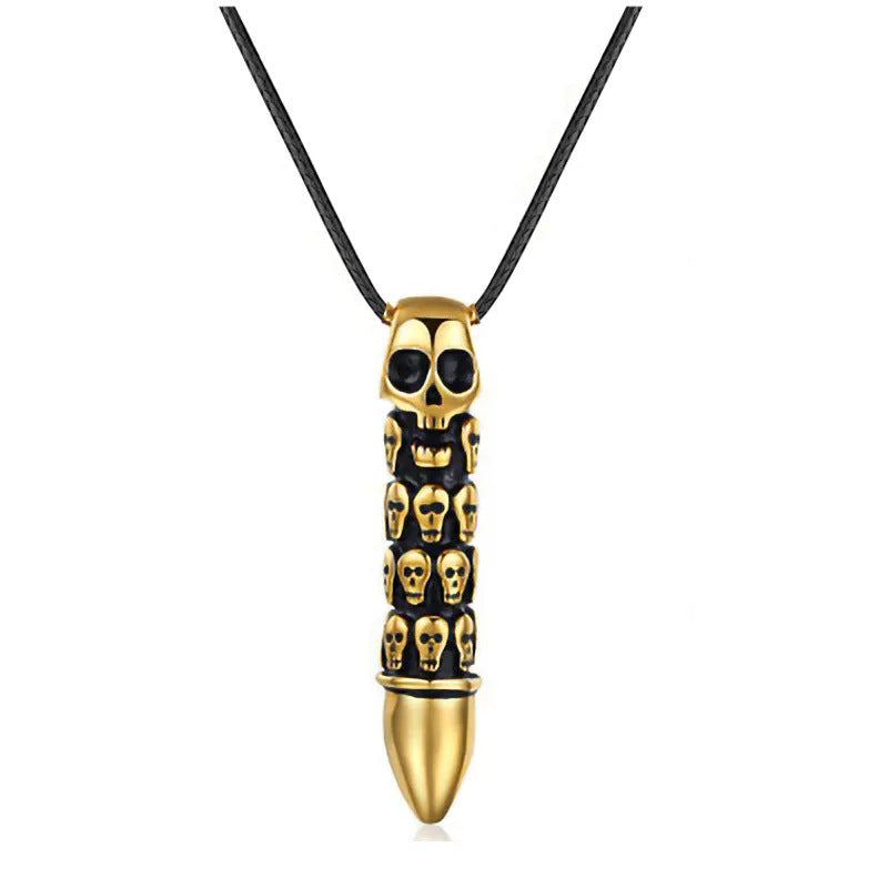 Head Bullet Boys Titanium Steel Live Broadcast Necklaces