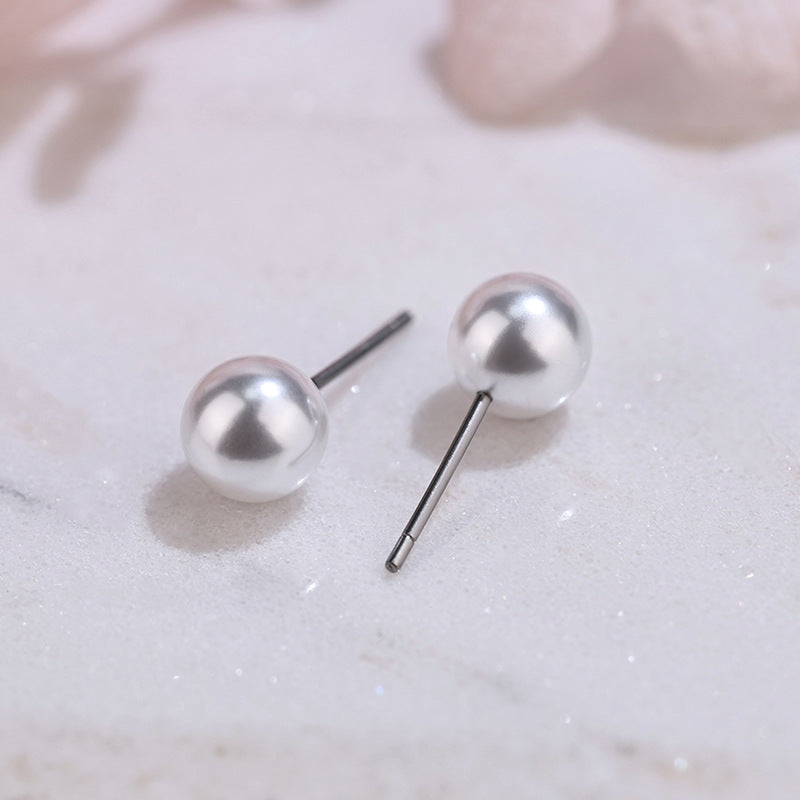 Simple Fashion Korean Style Temperament Ear Pearl Earrings