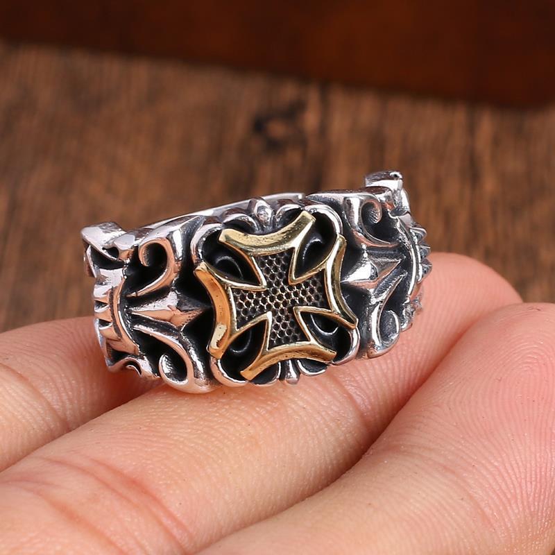 Cross Pattern Fashion Unique Design Geometric Rings