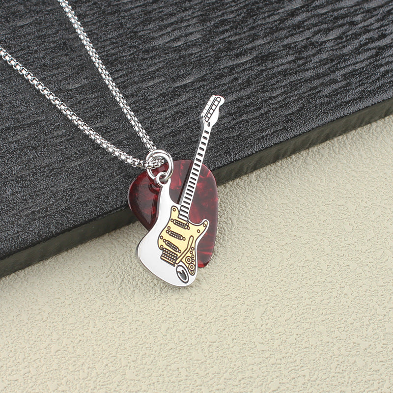 Women's & Men's Personalized Music Guitar Pick Hip Hop Pendants