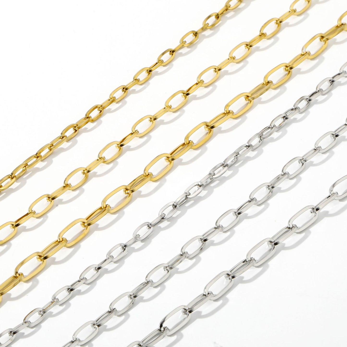 Return Square Line O-shaped Chain Unisex Necklaces