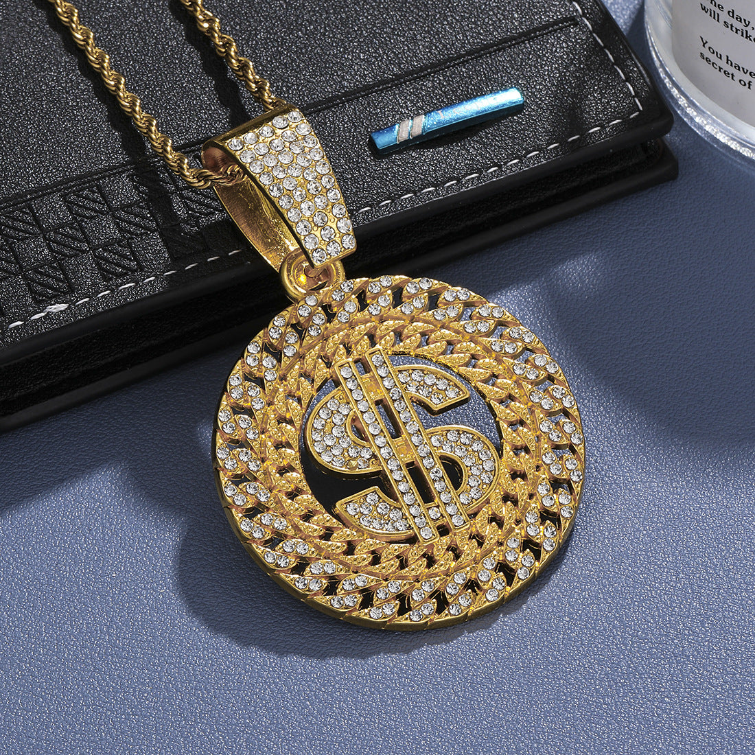 Men's Hop Style Personalized Dollar Diamond Cuban Pendants