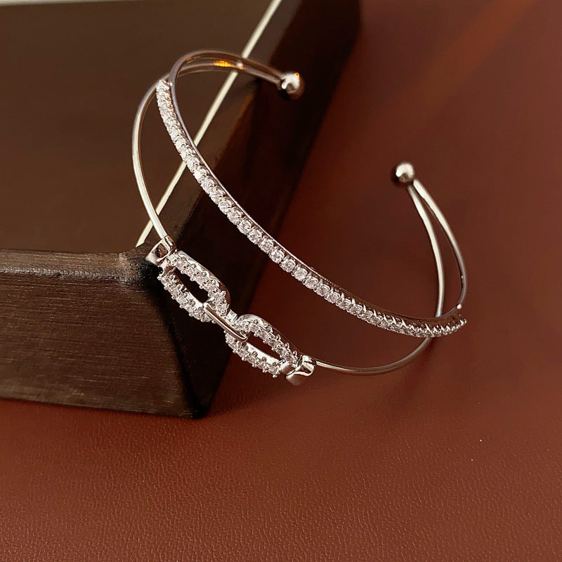 Women's Oval Leaf Small Fresh Gentle Temperament Light Luxury High Sense Bracelet