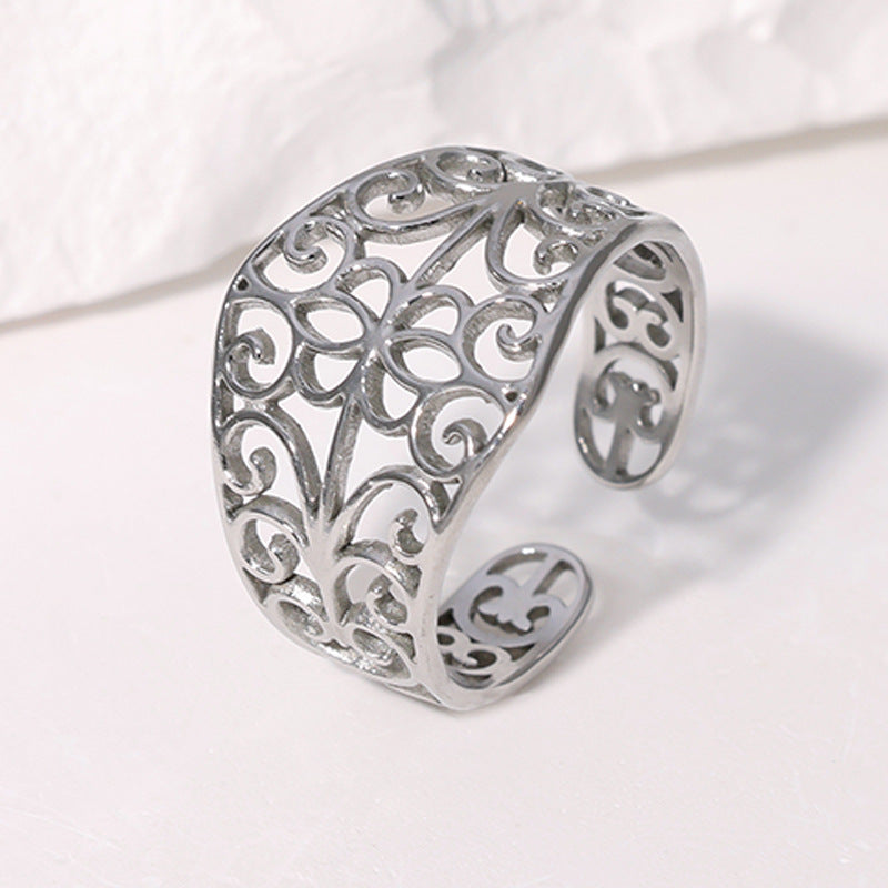 Stainless Steel Retro High-grade Index Finger Rings