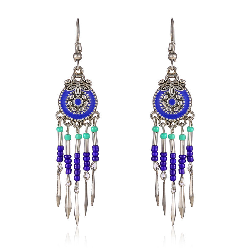 Chinese Style Beaded Personalized Ethnic Bohemian Earrings