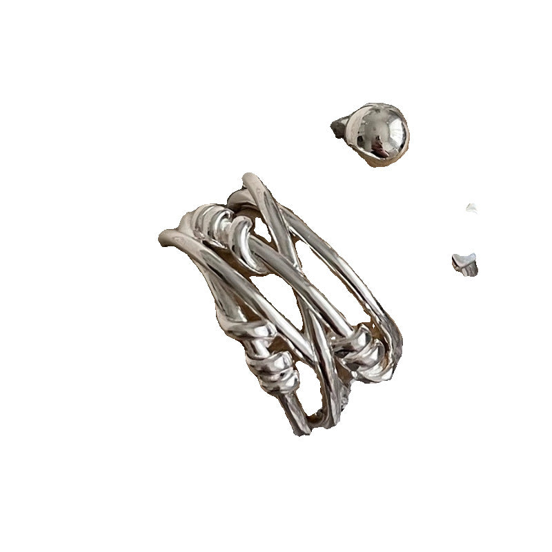 Women's Finger With Cold Personality Simple Argent Pur Rings