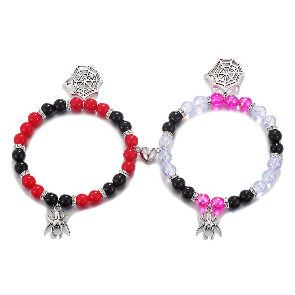 Heart Magnetic Suction String Beads Stretch Bracelets