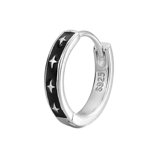 Men's Unique Single Fashion Hip Hop Style Epoxy Asterism Ear Buckle
