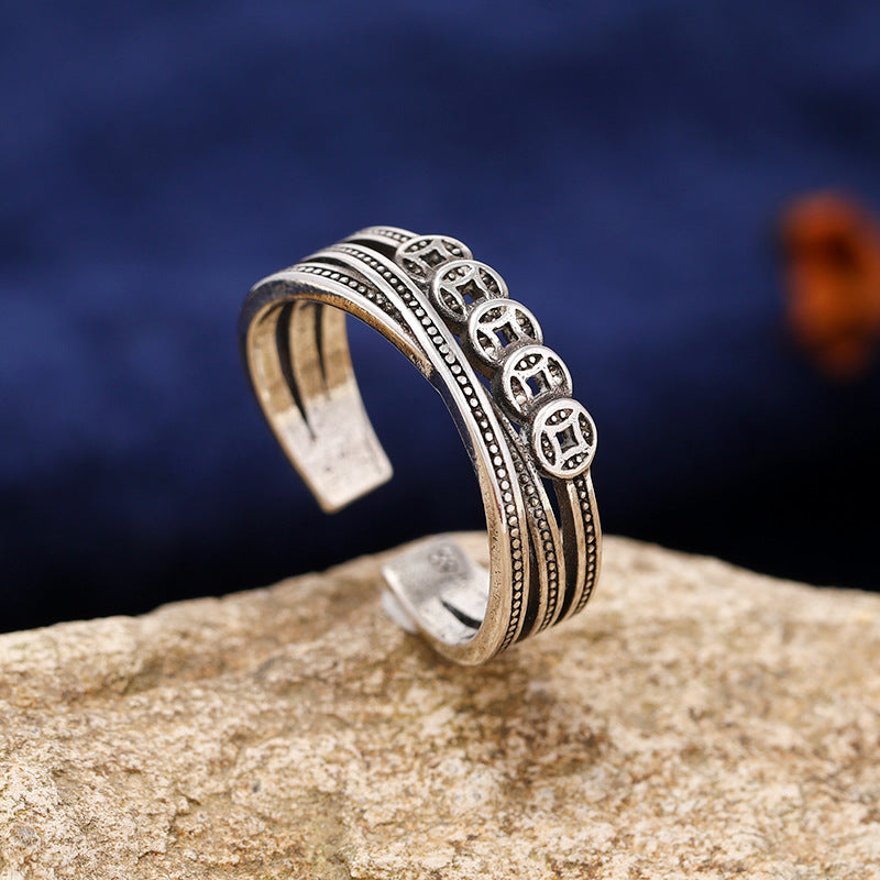 Women's & Men's Rich Flower Vintage Chinese For Design Ring