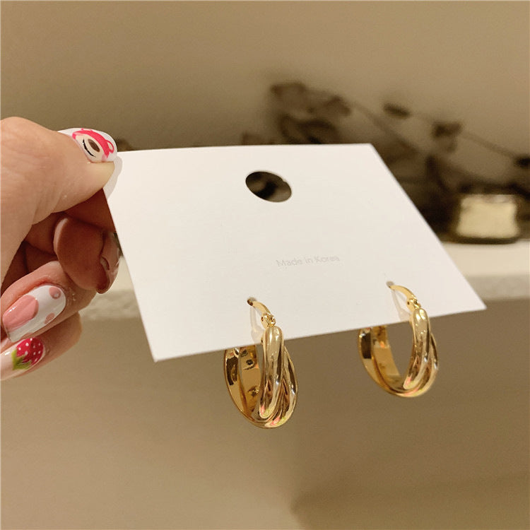 Metal Niche Sier Pin Female Eardrop Earrings