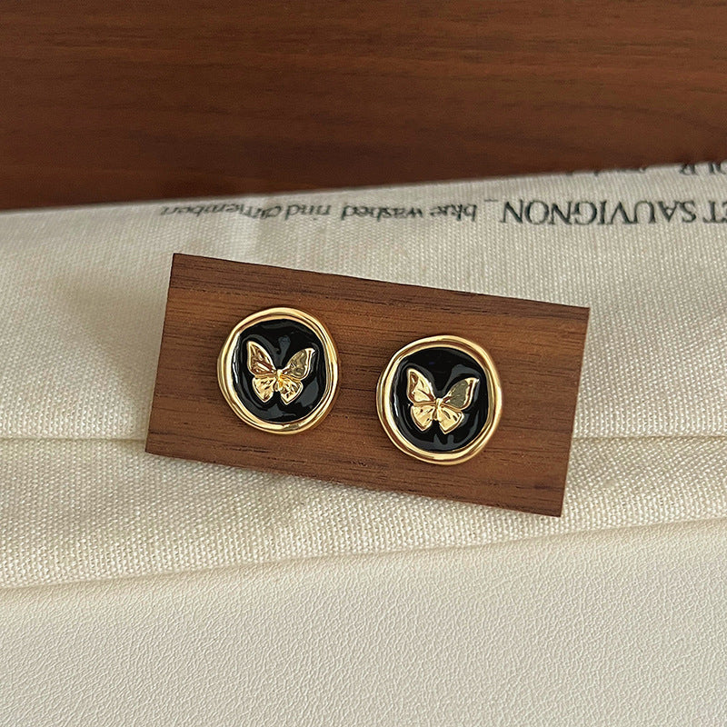 Niche High Profile Retro Temperament Sier Ear Earrings