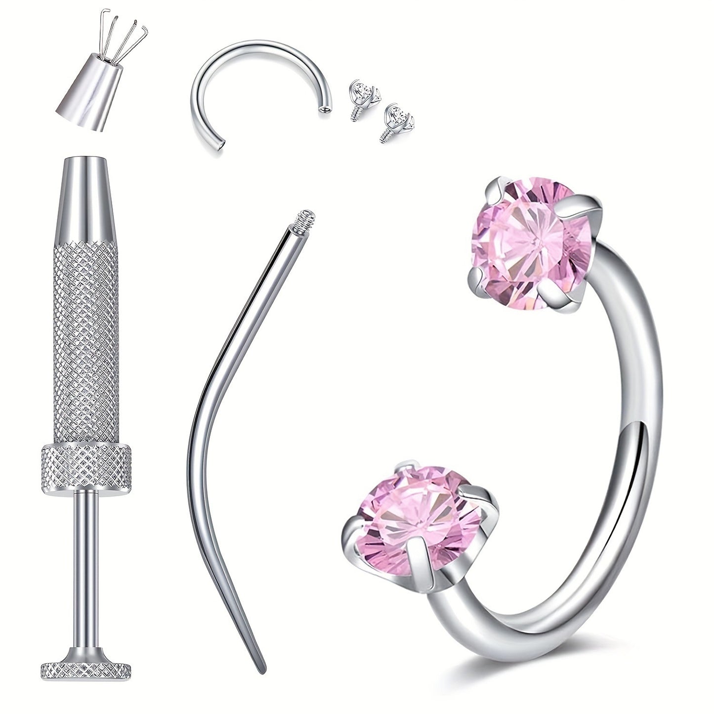 Earings Horseshoe Nose Rod Lip Eyebrow Rings