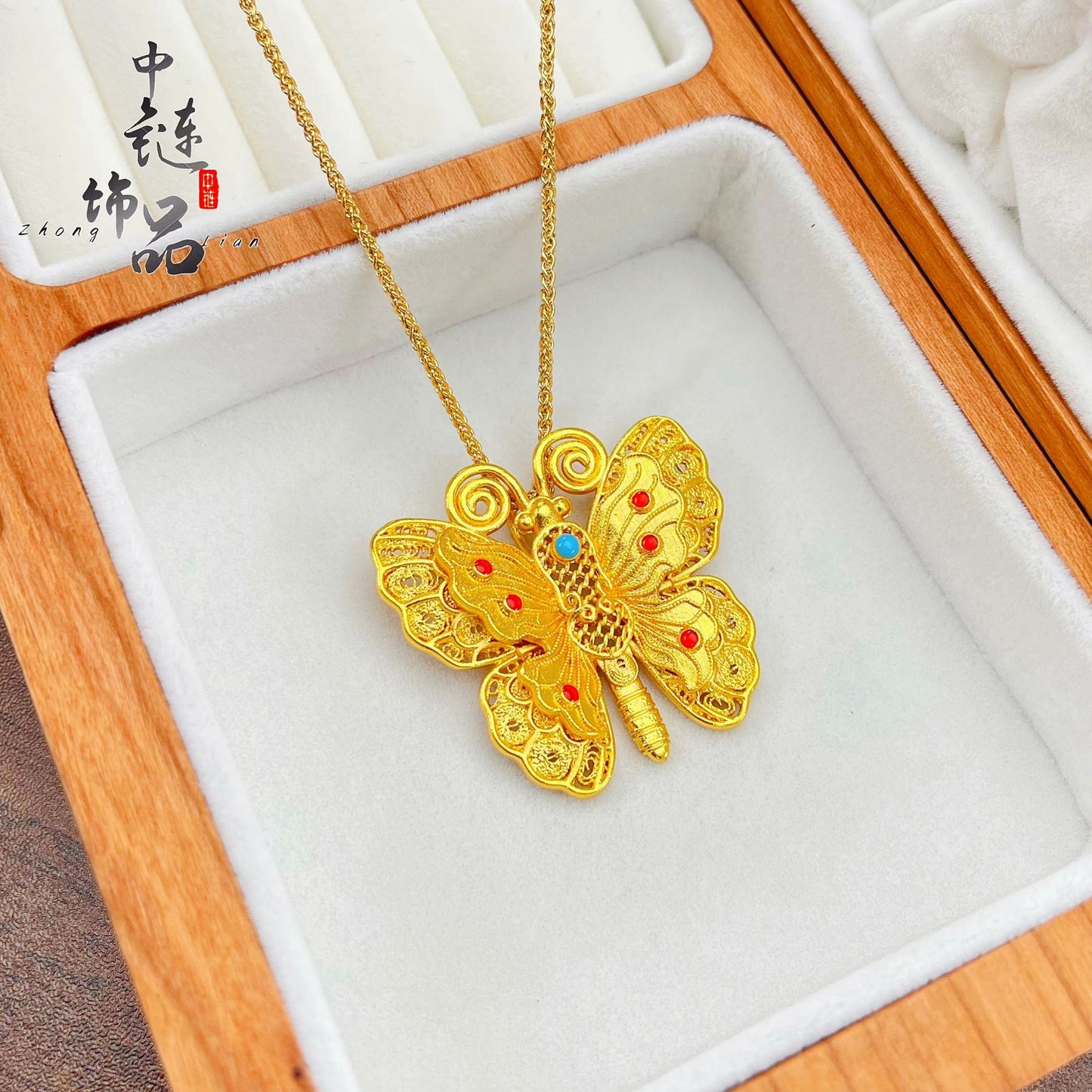 Shop Ancient Style Alluvial Enamel Hollow Silk Pendants