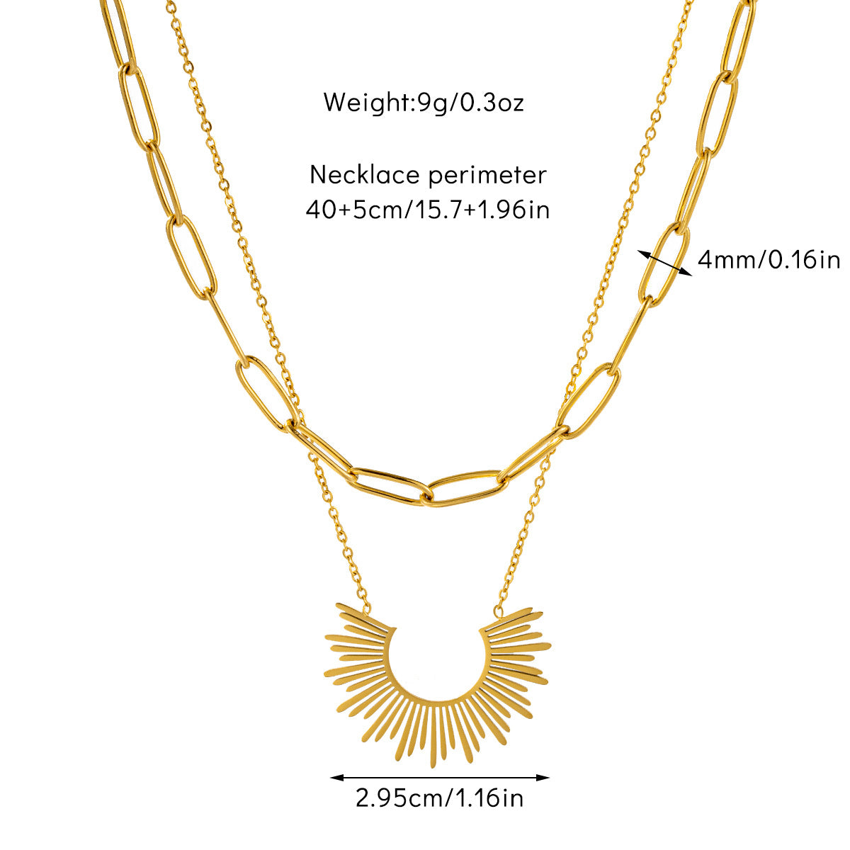 Women's Trendy Unique Titanium Chain Fashion Style Geometric Necklaces