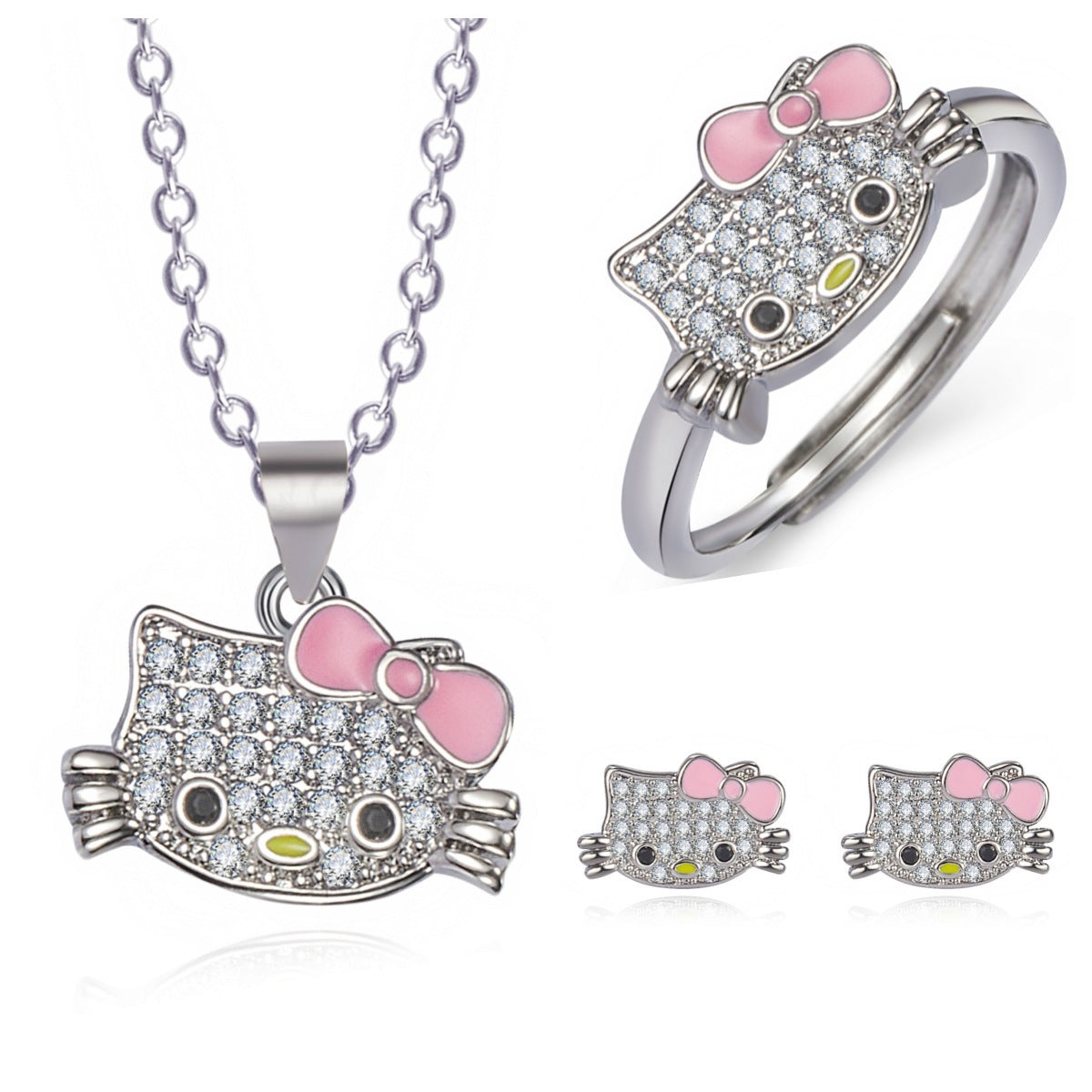 Cat Open Female Girlfriends Cute Kitty Rings