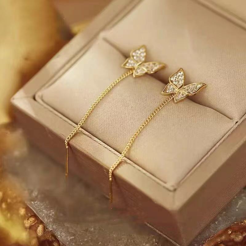 Women's Tassel Elegant Long Exquisite Design Light Earrings