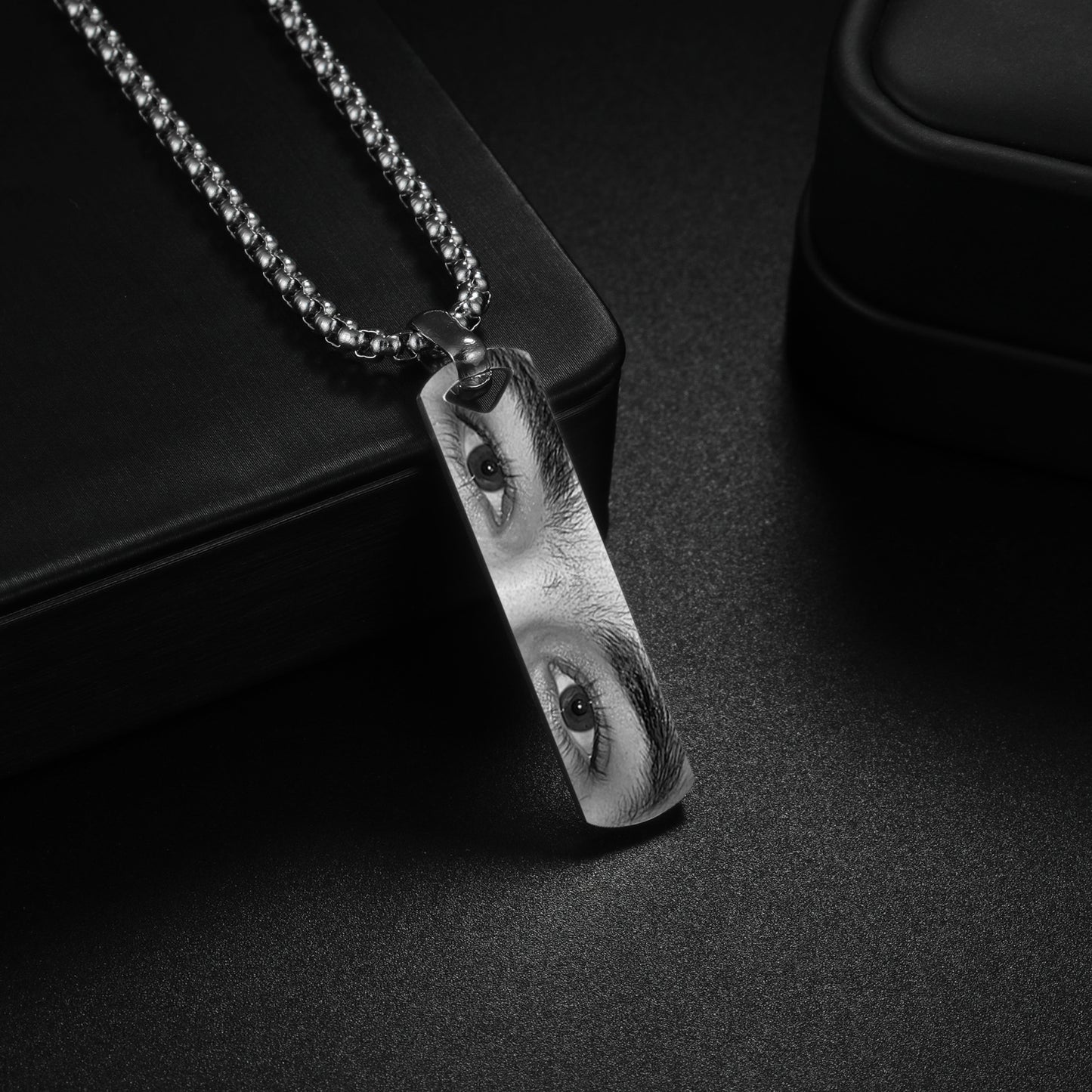 Men's Hot Stainless Steel Strip Picture Making Necklaces