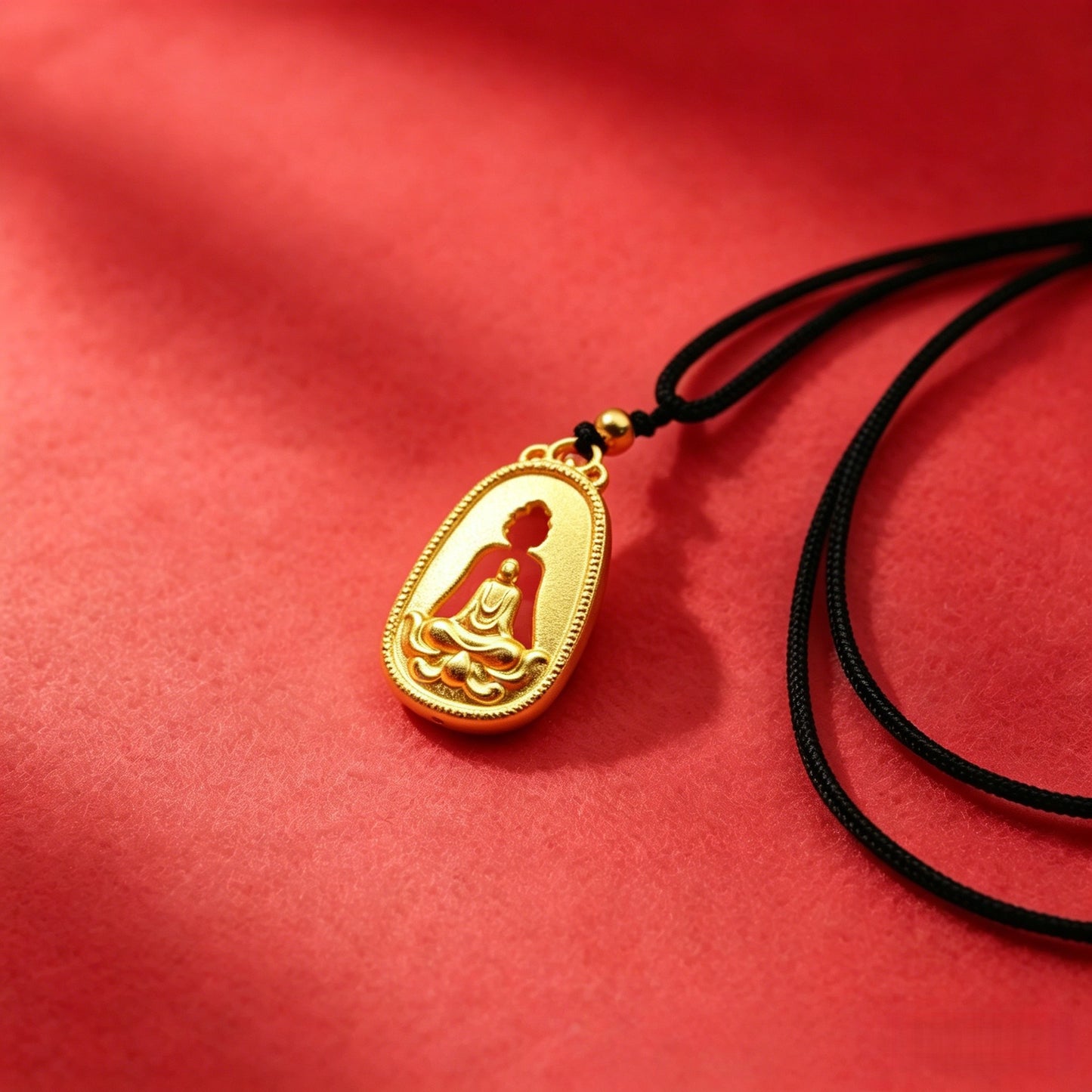 Longevity Lock Safety Hollow Bell Braid Rope Fu Female Golden Necklace
