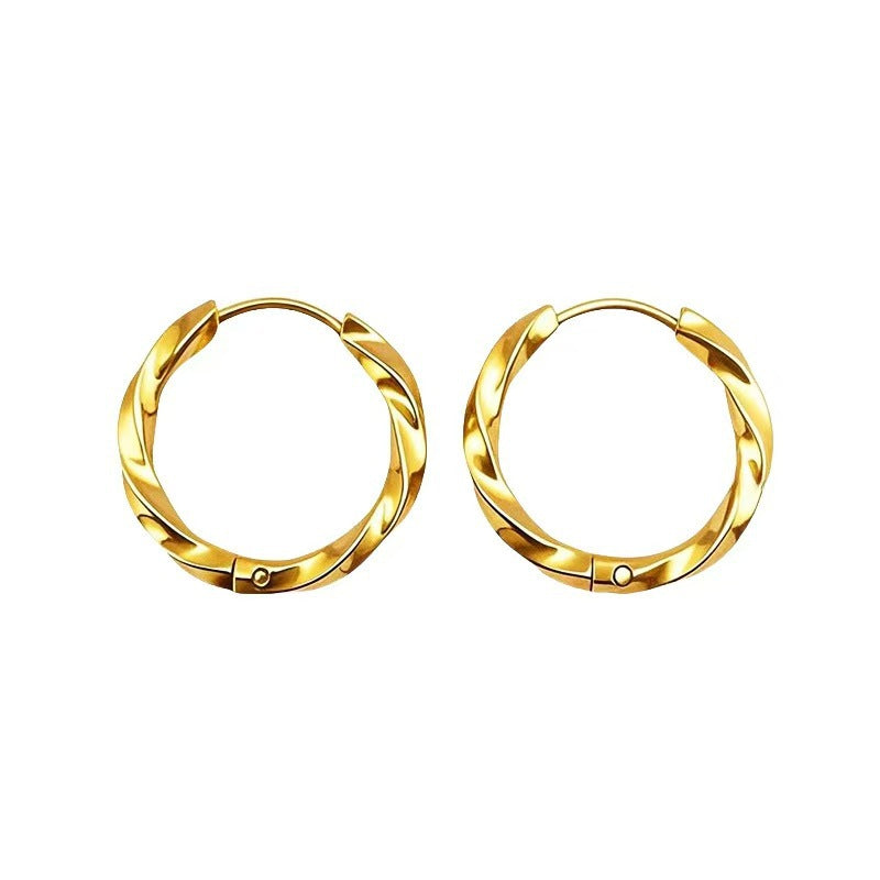 Source French Elegant Minimalist Mobius Twist Simple Cold Rings