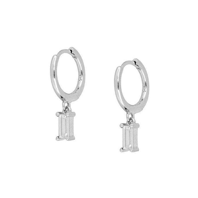 French Entry Lux Geometric Inlaid White Diamond Simple Rings